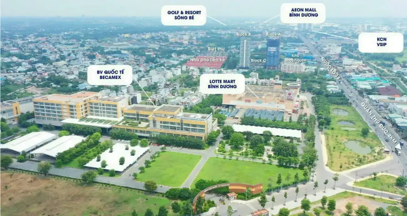 Dự án EcoXuân tọa lạc tại Quốc lộ 13, phường Lái Thiêu, TP Thuận An, liền kề TP Thủ Đức với đầy đủ tiện ích hiện đại.