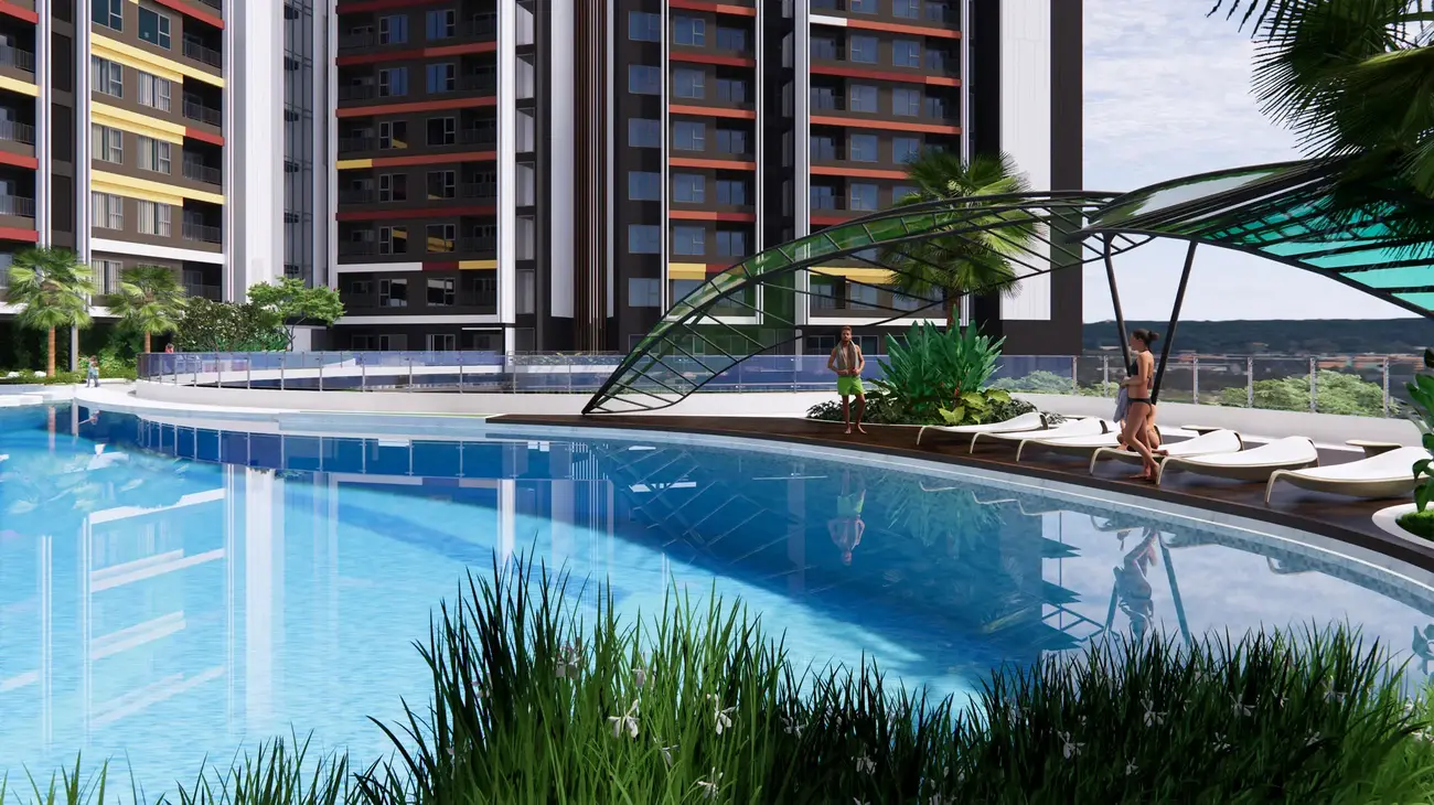 Hồ bơi vô cực tại Setia Edenia với thiết kế mềm mại, kết nối không gian sống và thiên nhiên một cách uyển chuyển.