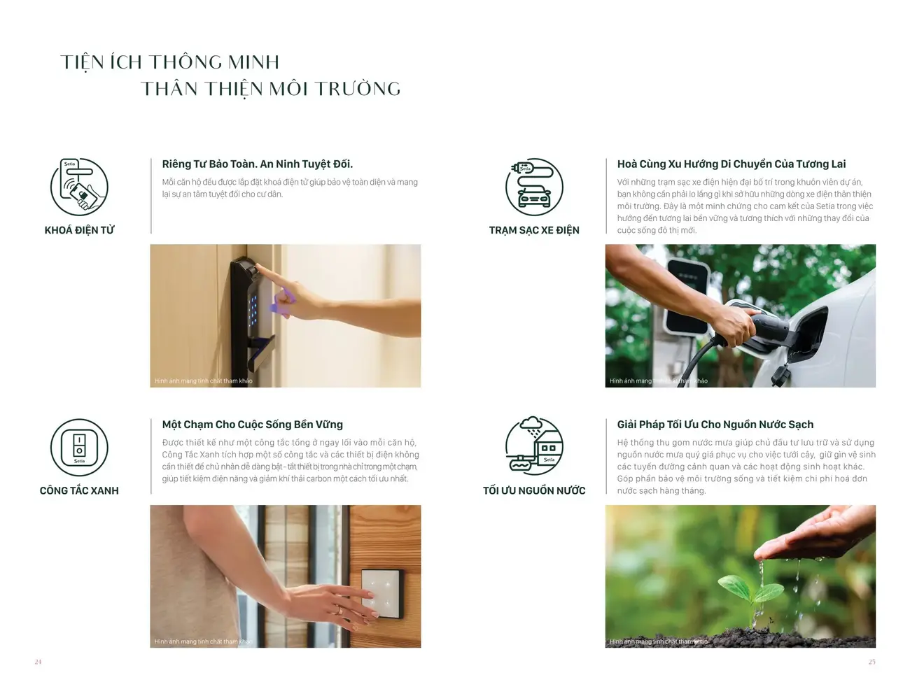 Tiện ích hiện đại và bền vững tại Setia Edenia: từ khóa điện tử đến trạm sạc xe điện và tối ưu hóa nguồn nước.